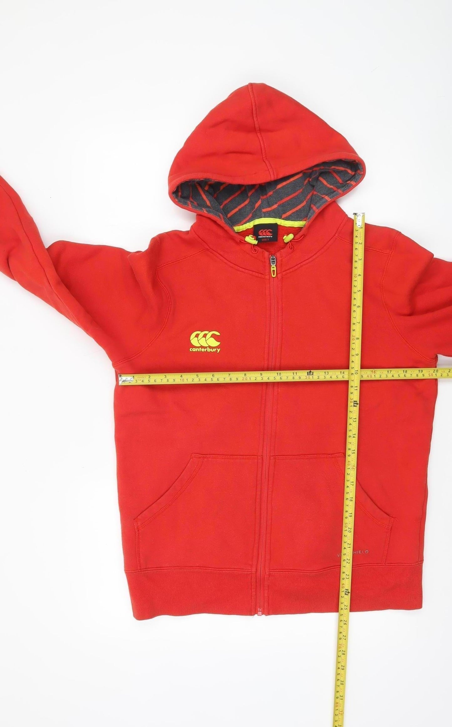 Canterbury Men's Red Full Zip Hoodie Size S Sports Fleece