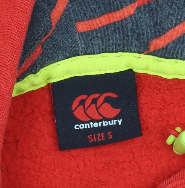 Canterbury Men's Red Full Zip Hoodie Size S Sports Fleece