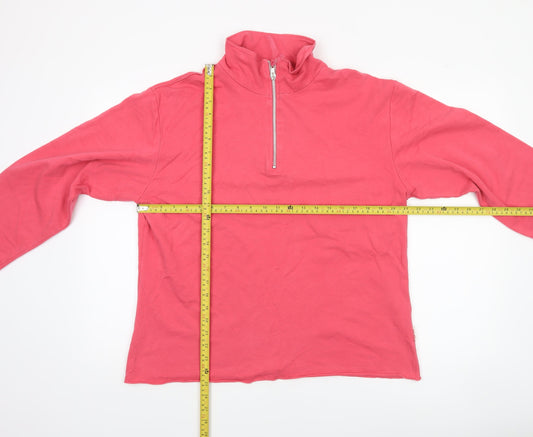 Marks and Spencer Per Una Women Pink 1/2 Zip Pullover Sweatshirt Size 18