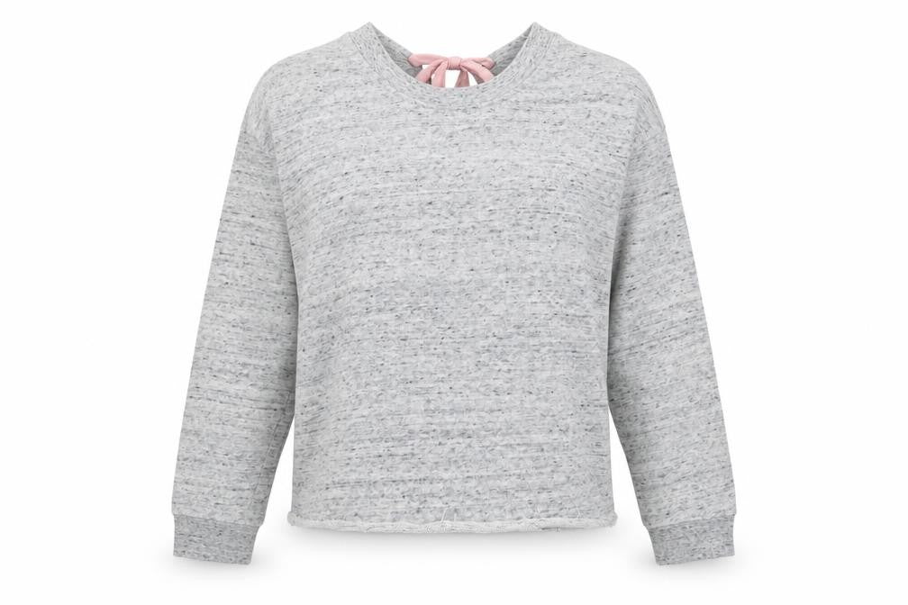 Tally Weijl Womens Grey Lace Up Pullover Sweatshirt Size M