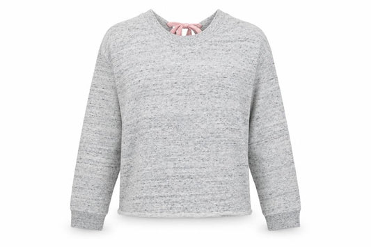 Tally Weijl Womens Grey Lace Up Pullover Sweatshirt Size M