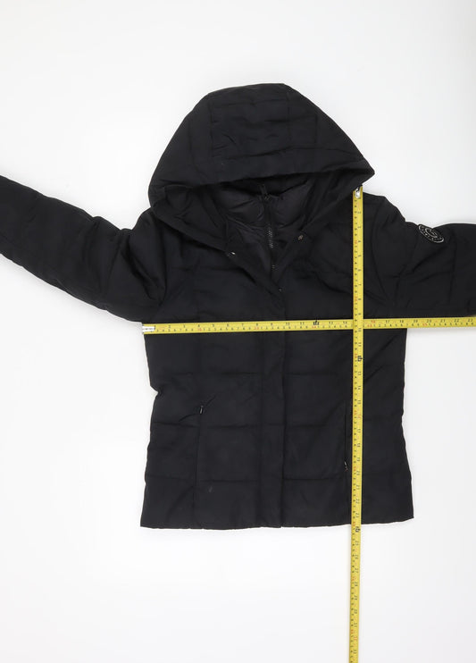 Womens UK Size 8 Regular Jack Wills Black Polyester Jacket