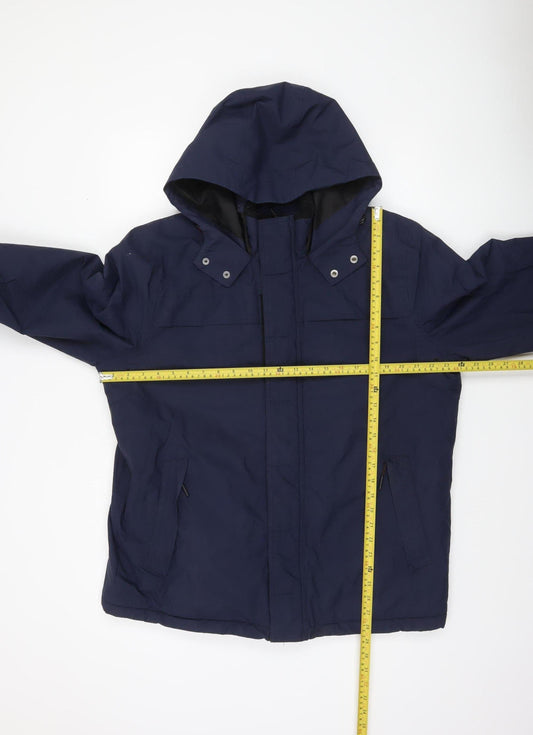 Fat Face Men’s Blue Hooded Winter Parka Jacket Size L