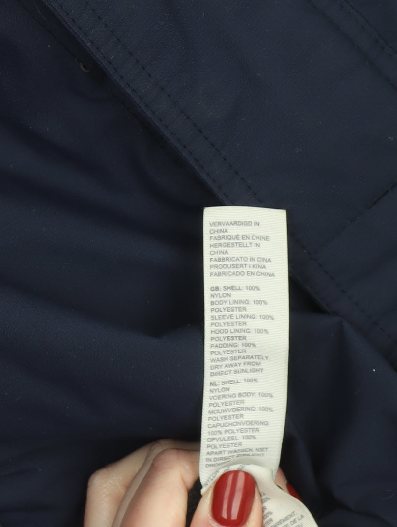 Fat Face Men’s Blue Hooded Winter Parka Jacket Size L