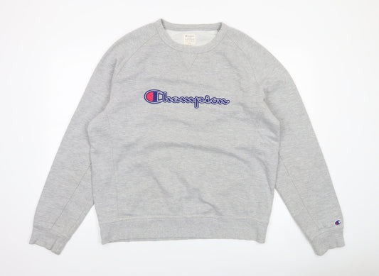 Mens UK XL Regular Champion Grey Pullover Sweatshirt