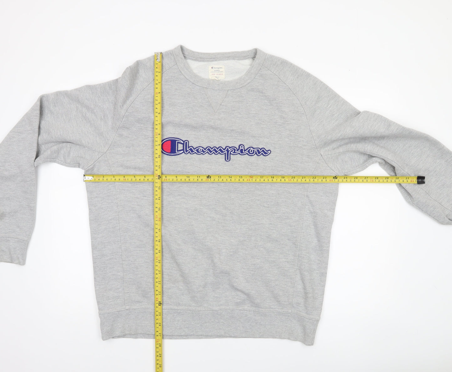 Mens UK XL Regular Champion Grey Pullover Sweatshirt