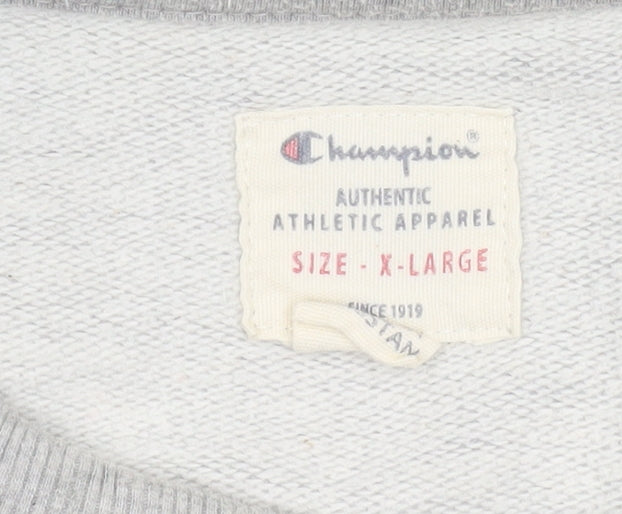 Mens UK XL Regular Champion Grey Pullover Sweatshirt