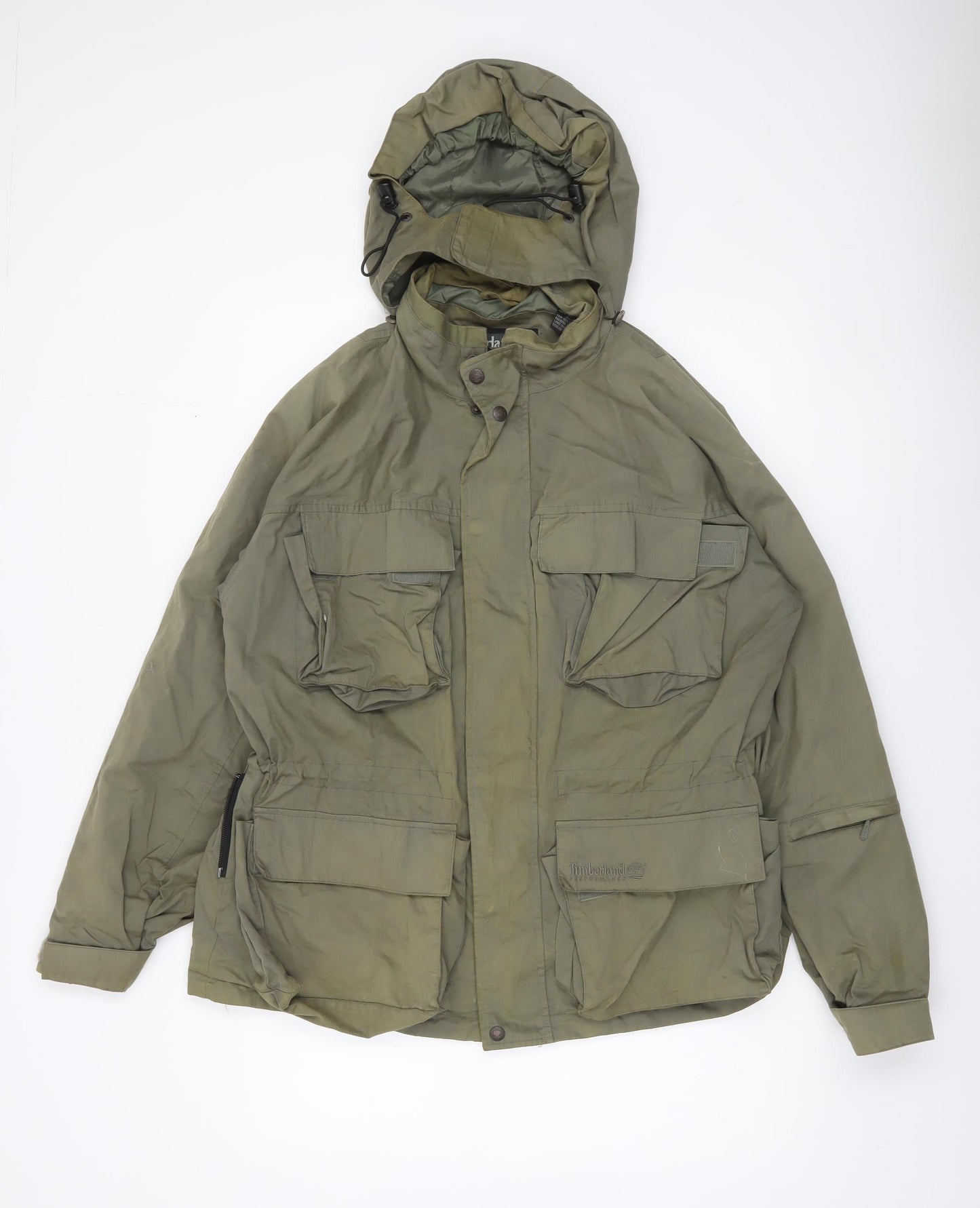 Timberland Men’s Green Parka Jacket S Waterproof Hooded Outdoor Coat