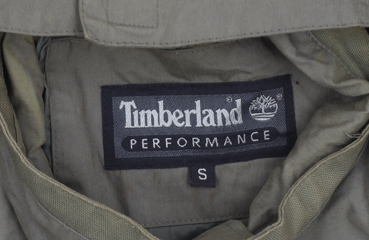 Timberland Men’s Green Parka Jacket S Waterproof Hooded Outdoor Coat