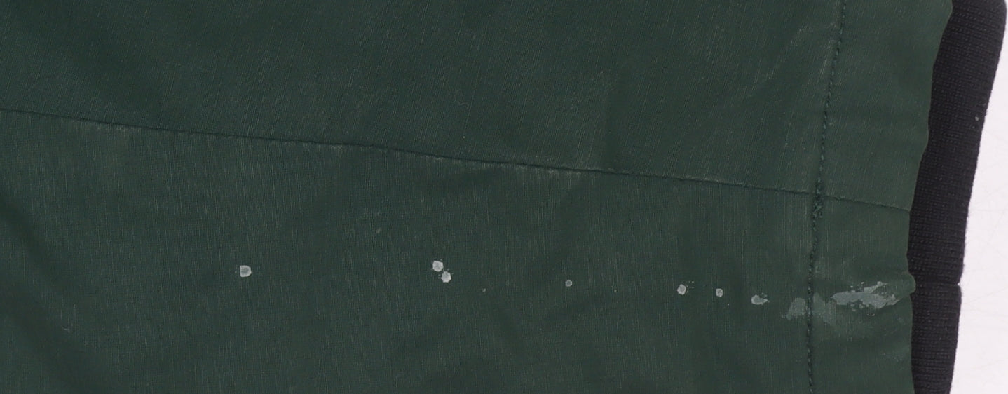 Lyle & Scott Men's Green Parka Jacket Faux Fur Hood Size S