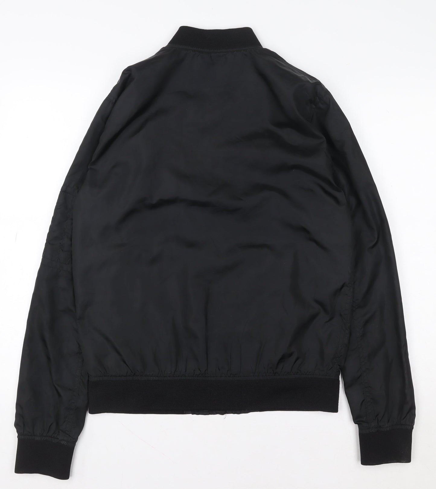 Jack & Jones Men's Black Bomber Jacket Size S Polyester Core Casual