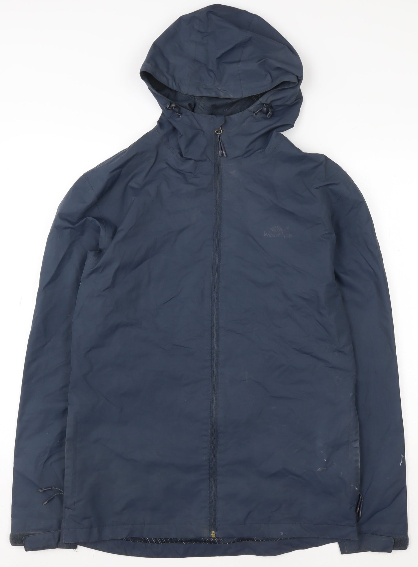 Weird Fish Men's Blue Waterproof Hooded Rain Jacket Size S