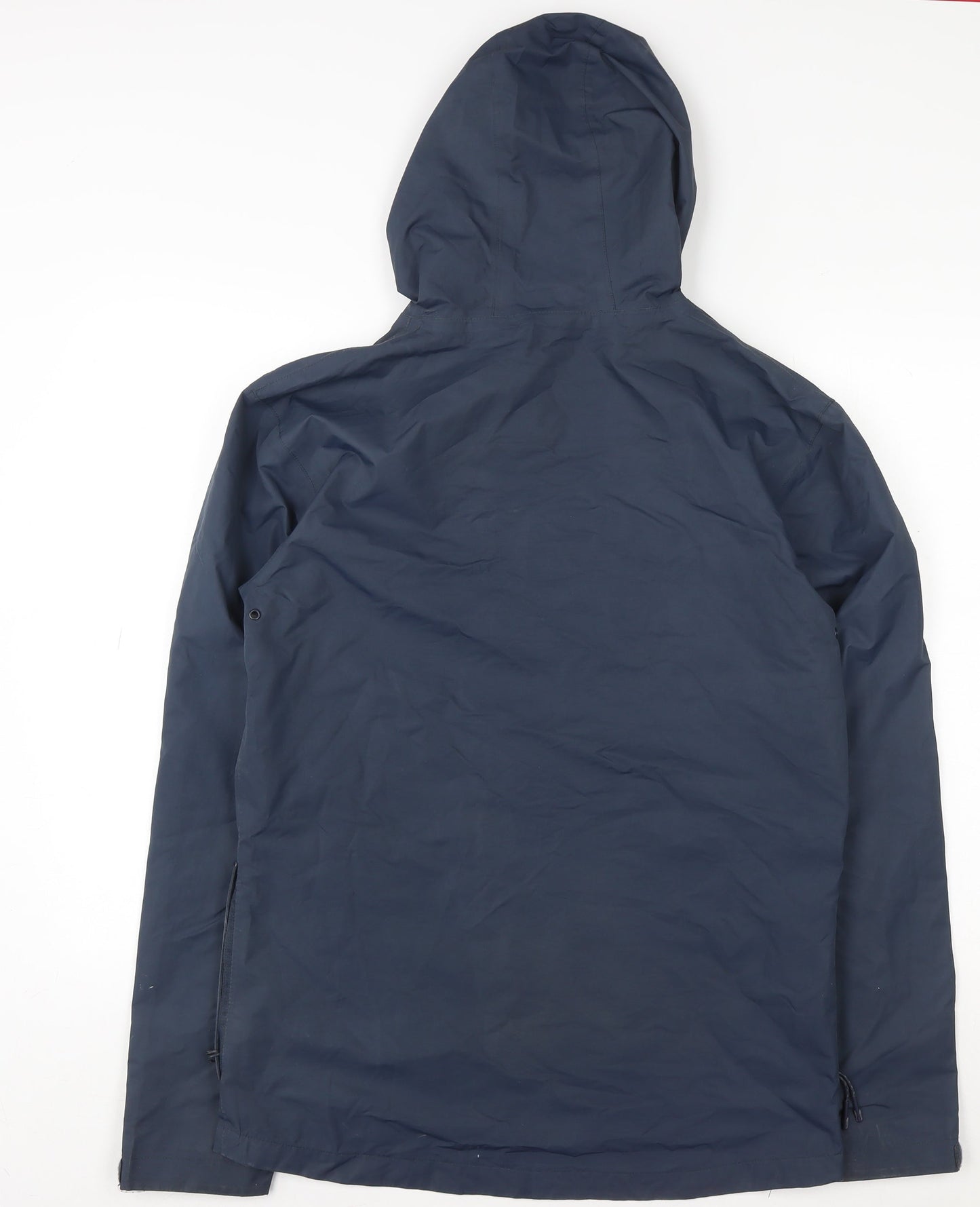 Weird Fish Men's Blue Waterproof Hooded Rain Jacket Size S