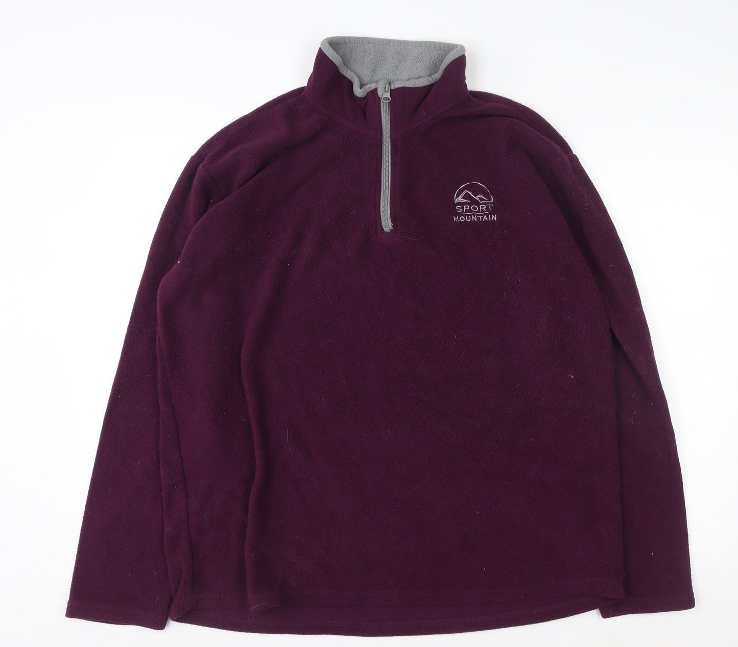 Atlas for Men Purple Fleece 2XL Pullover Sweatshirt Zip Outdoor Hiking