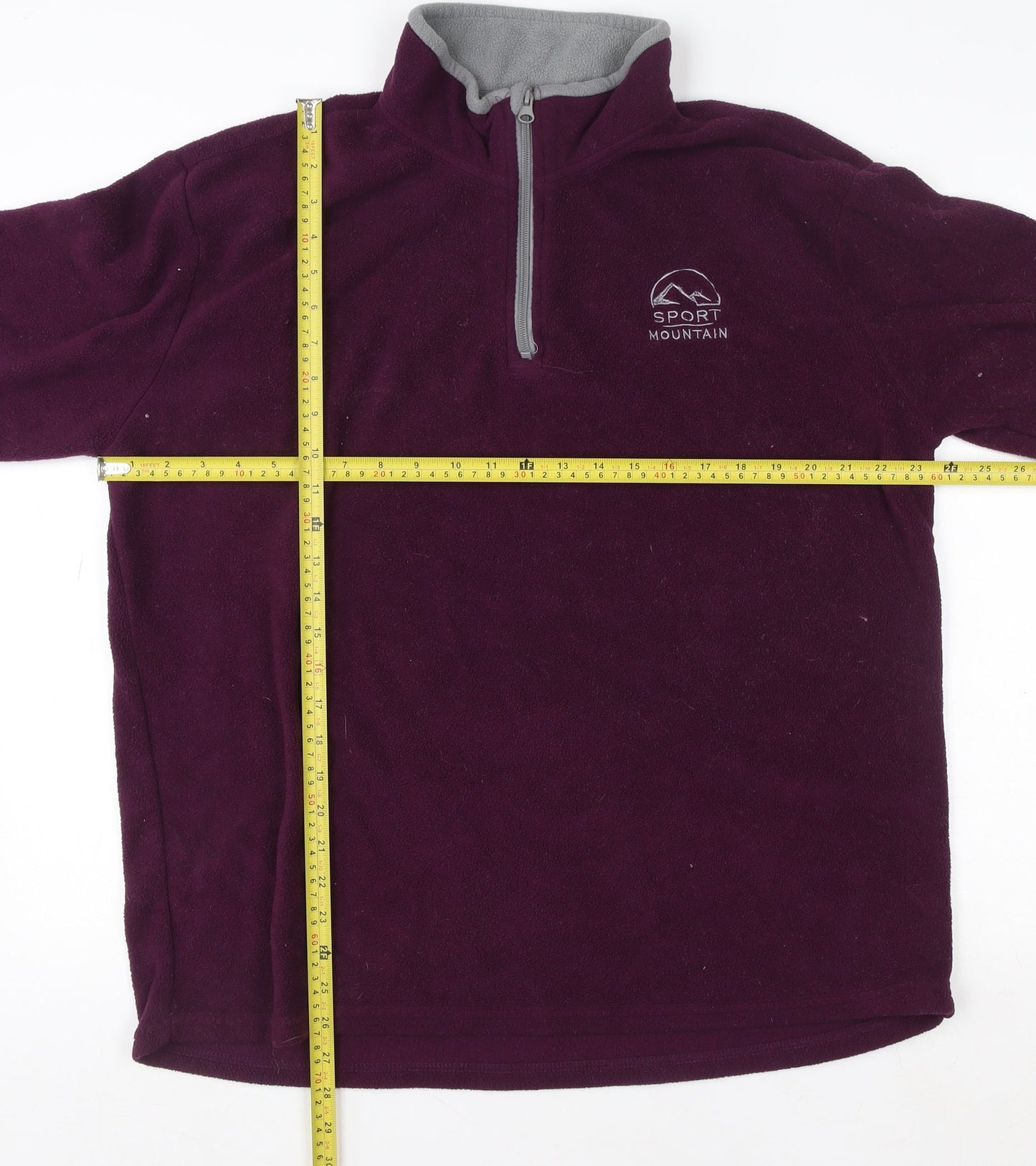 Atlas for Men Purple Fleece 2XL Pullover Sweatshirt Zip Outdoor Hiking
