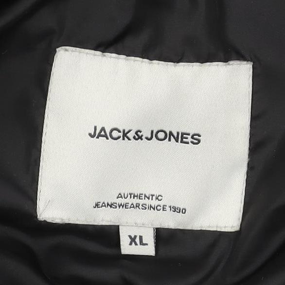 Jack & Jones Men's Black XL Puffer Jacket Lightweight Mid-Length