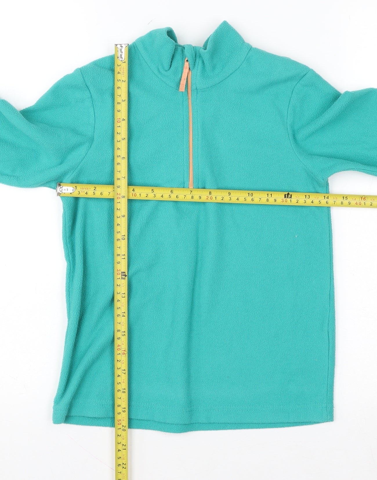 Mountain Warehouse Girls Green Fleece 1/4 Zip Sweatshirt 9-10 Years