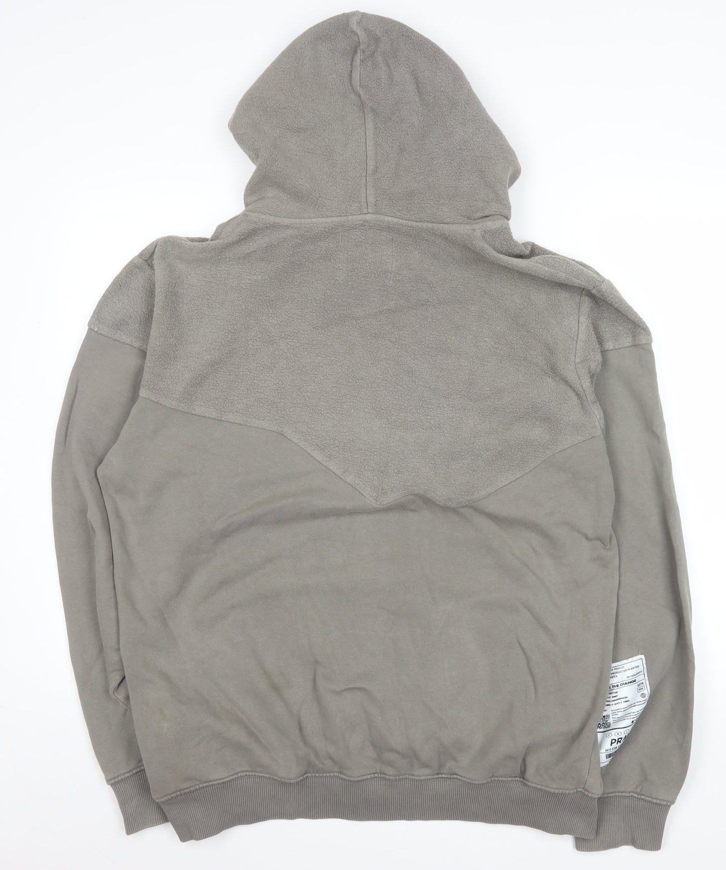Pray Men’s Grey XL Pullover Hoodie Cotton Fleece Sweatshirt