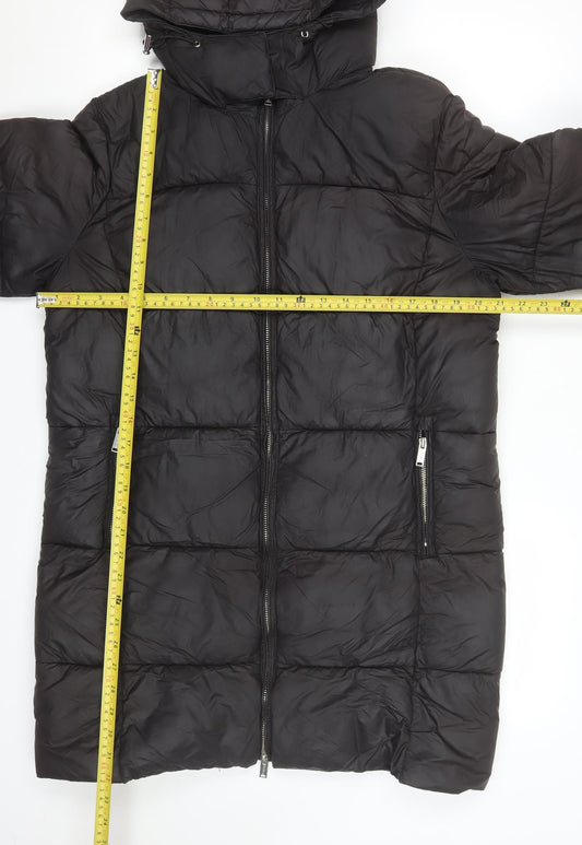 Womens UK Size 12 Regular Firetrap Black Polyester Jacket