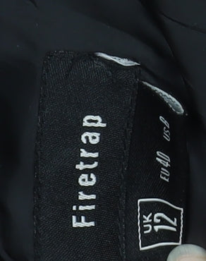 Womens UK Size 12 Regular Firetrap Black Polyester Jacket