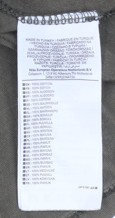 Mens UK Size L Nike Green  Cotton T-Shirt