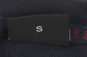 Hugo Boss Mens Blue Small Long Sleeve Cotton Crew Neck Top