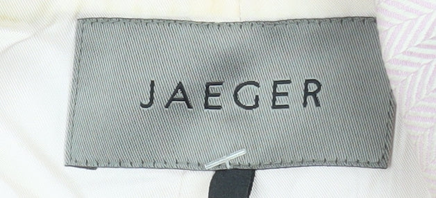 Jaeger Women Pink Wool Silk Blend Single-Breasted Blazer UK14