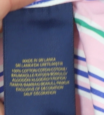 Womens UK Size 14 Ralph Lauren Pink 100% Cotton Button-Up