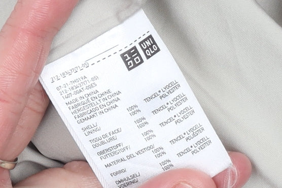 Uniqlo Womens Beige XS Classic Long Trench Coat Belted Lined