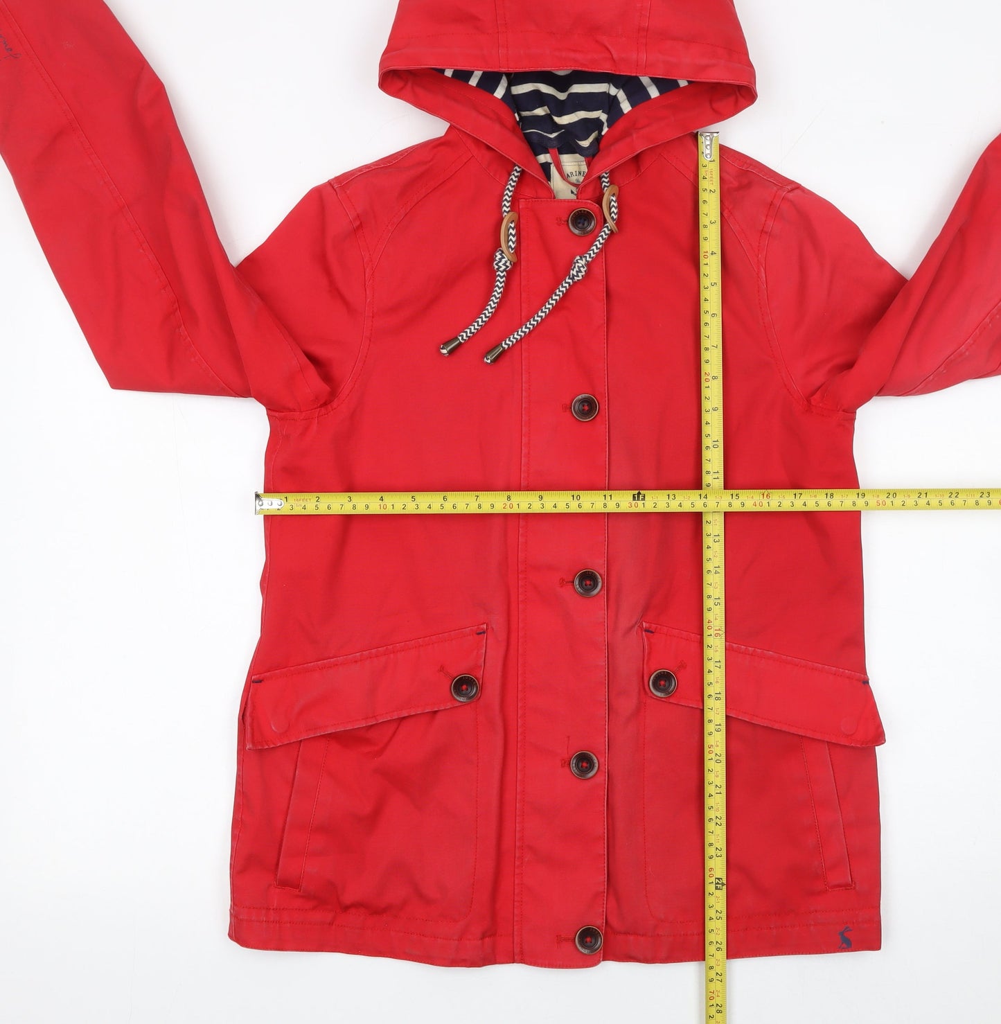 Womens UK Size 10 Regular Joules Red Cotton Jacket