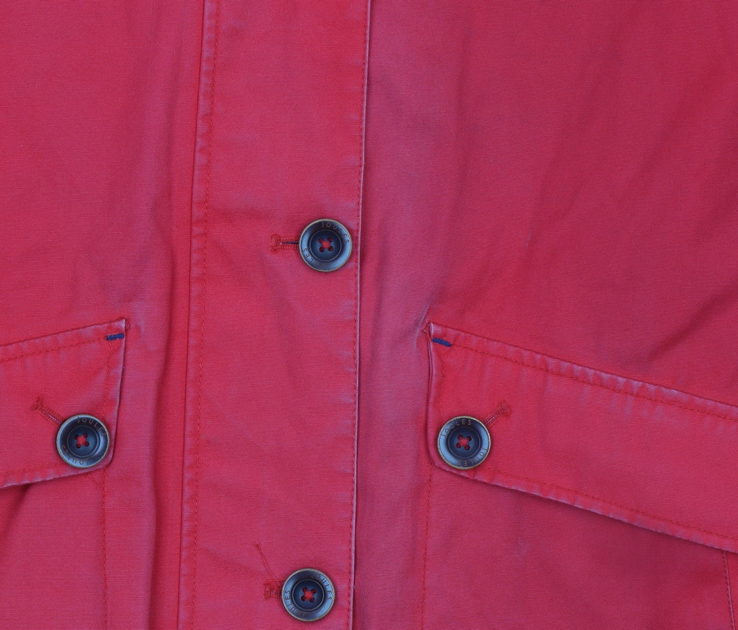 Womens UK Size 10 Regular Joules Red Cotton Jacket