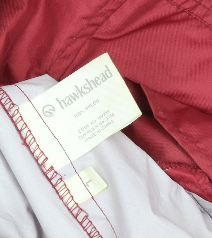 Hawkshead Men's Red Hooded Rain Coat Jacket L 44in Water Resistant