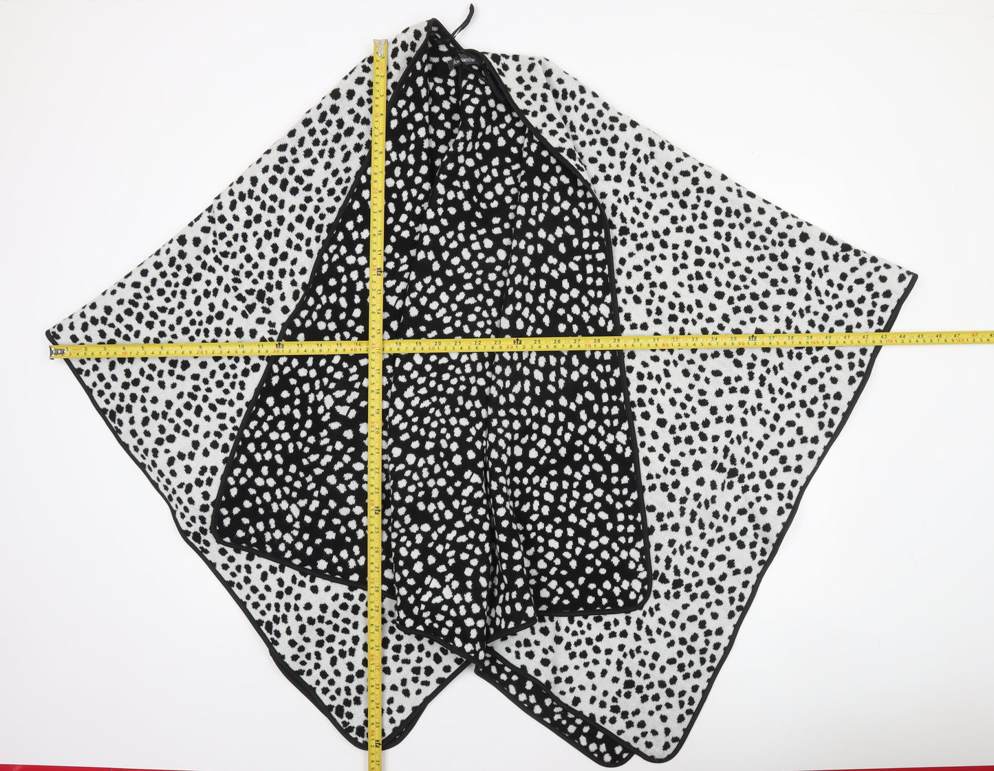 Bonmarché Women Black & White Animal Print Knit Cape One Size
