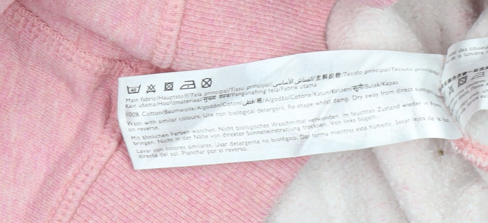 Jack Wills Women Pink Cotton Pullover Hoodie UK 10