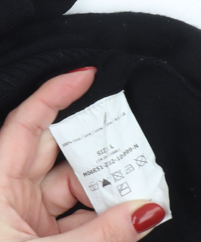 Guess Men's Black Cotton V-Neck Button Cardigan Size L