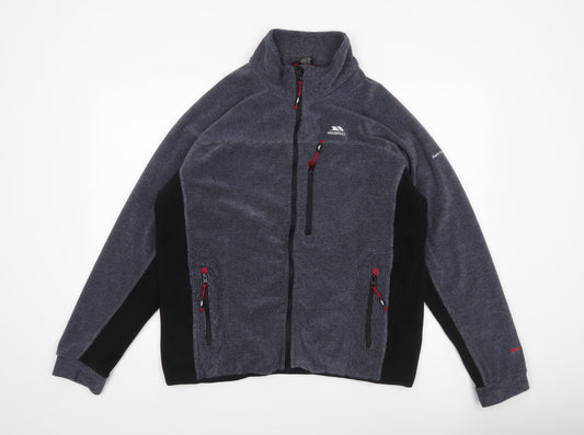 Trespass Men's Grey L Fleece Outdoor Zip Jacket Lightweight Breathable