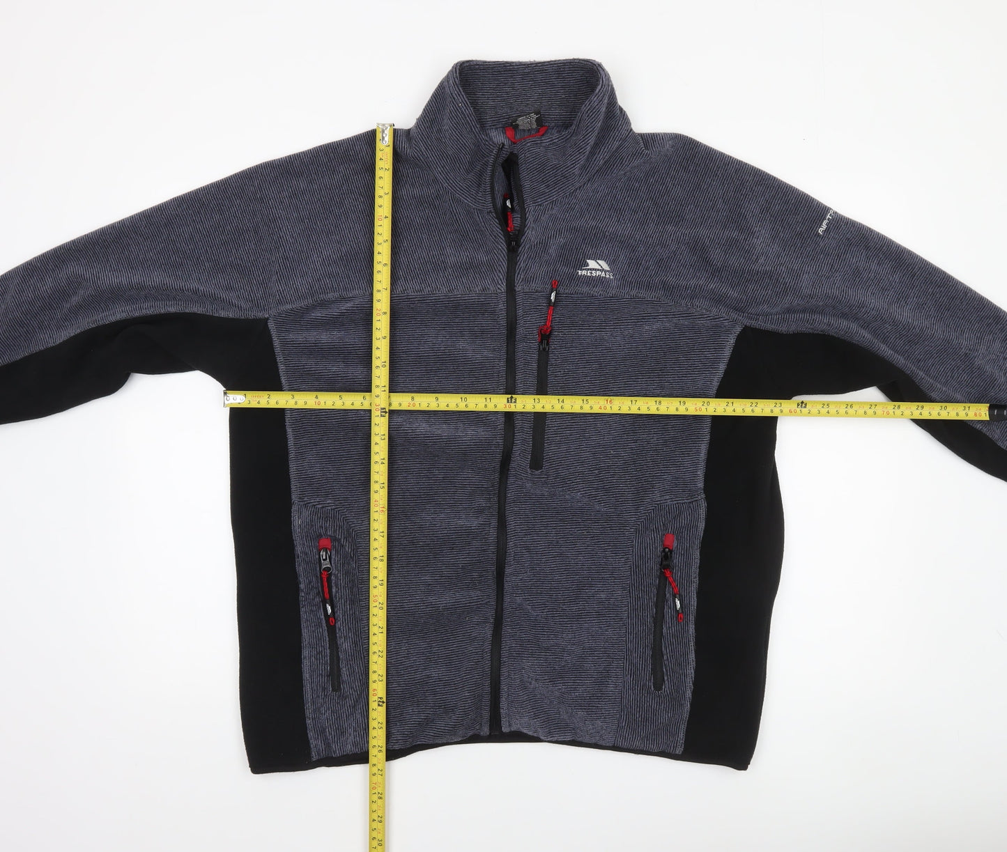 Trespass Men's Grey L Fleece Outdoor Zip Jacket Lightweight Breathable