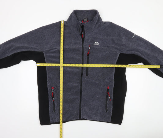 Trespass Men's Grey L Fleece Outdoor Zip Jacket Lightweight Breathable