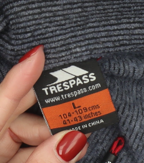 Trespass Men's Grey L Fleece Outdoor Zip Jacket Lightweight Breathable