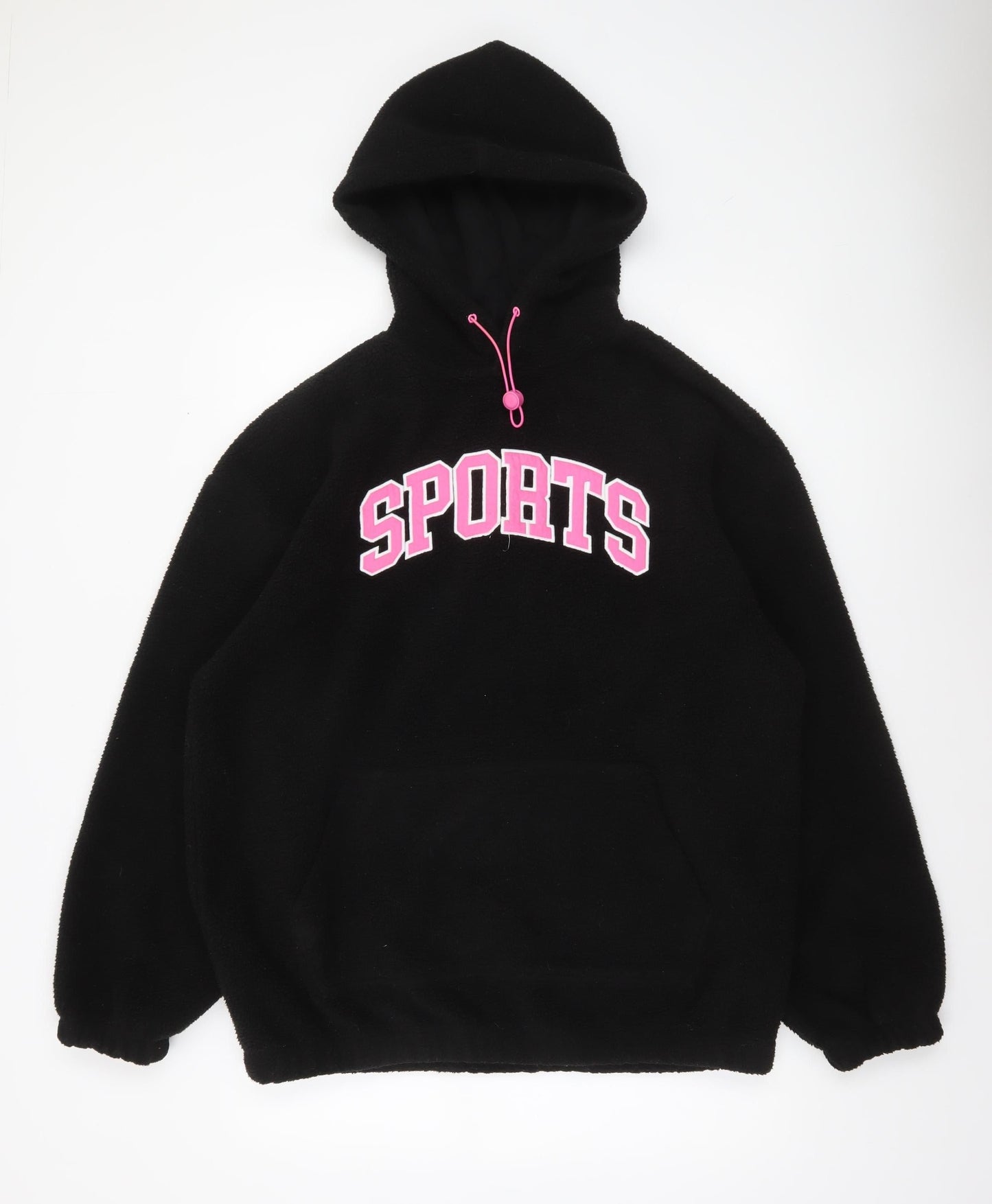 F&F Womens Black SPORTS Hoodie Size 14 Pullover Fleece