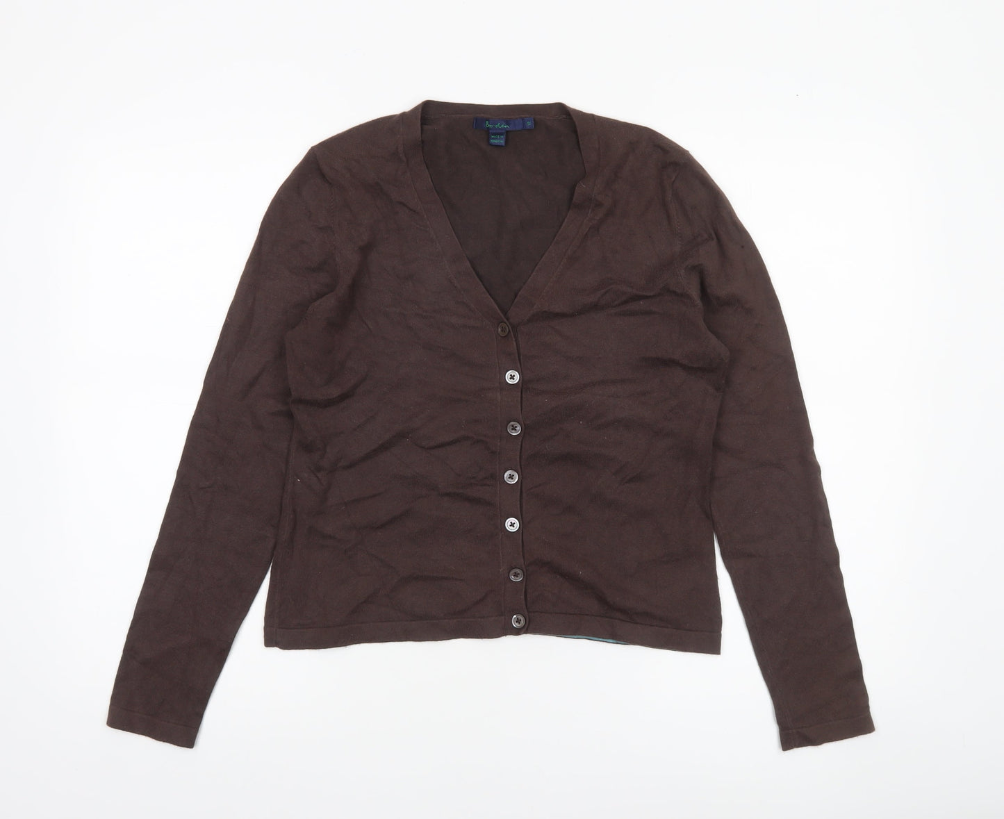 Womens UK 12 Regular Boden Brown Cardigan Tight-Knit