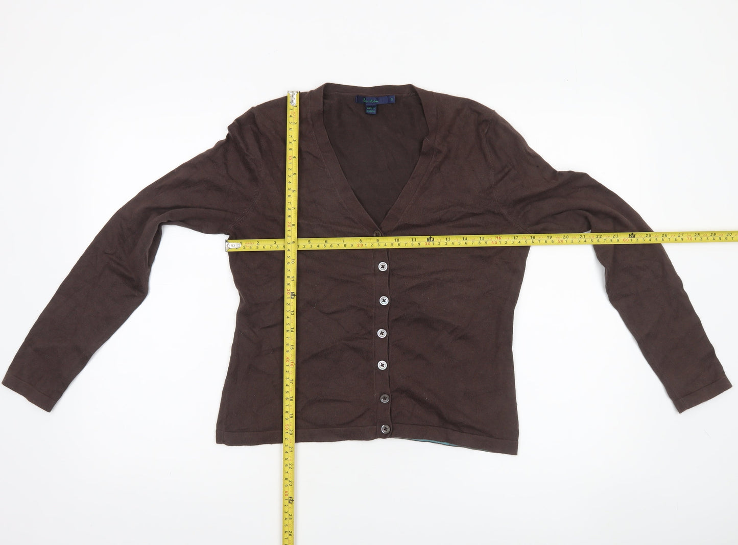 Womens UK 12 Regular Boden Brown Cardigan Tight-Knit