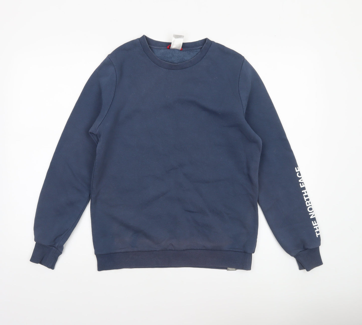 The North Face Women's Navy Blue Cotton Blend Crew Neck Sweatshirt Size S