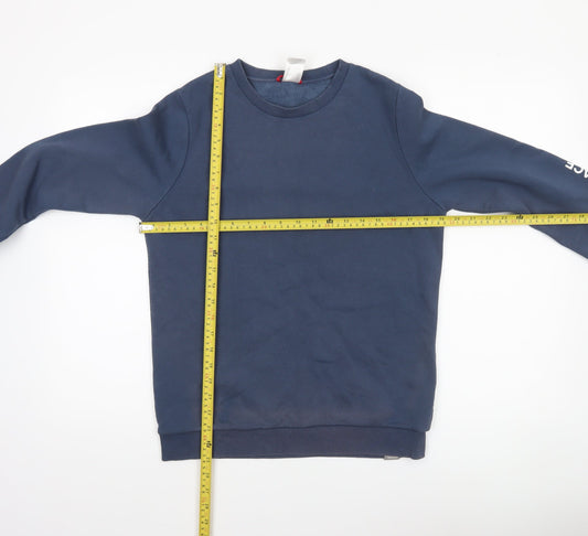 The North Face Women's Navy Blue Cotton Blend Crew Neck Sweatshirt Size S