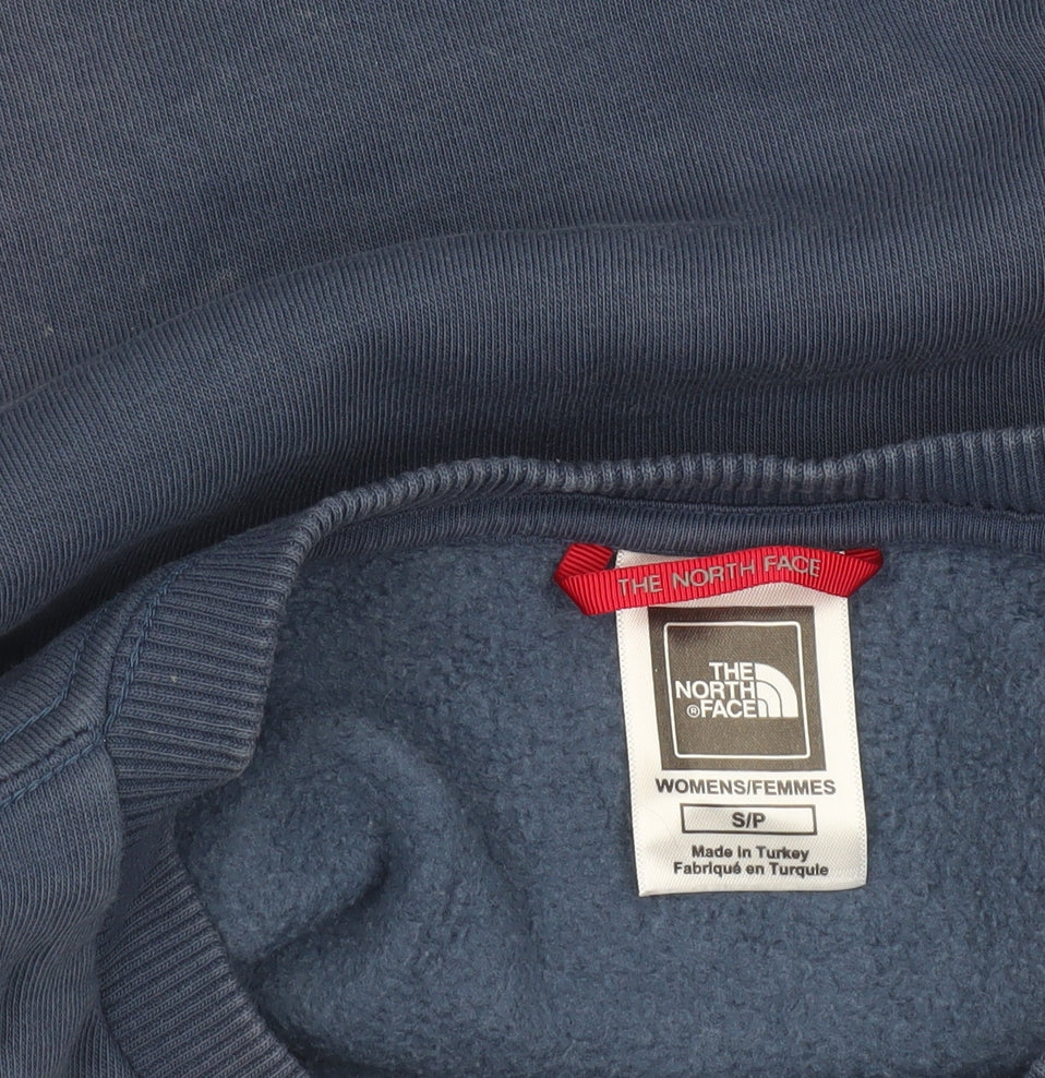 The North Face Women's Navy Blue Cotton Blend Crew Neck Sweatshirt Size S