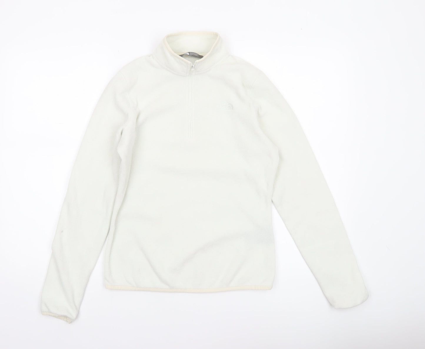 The North Face Womens White Fleece Pullover Sweatshirt S Polartec