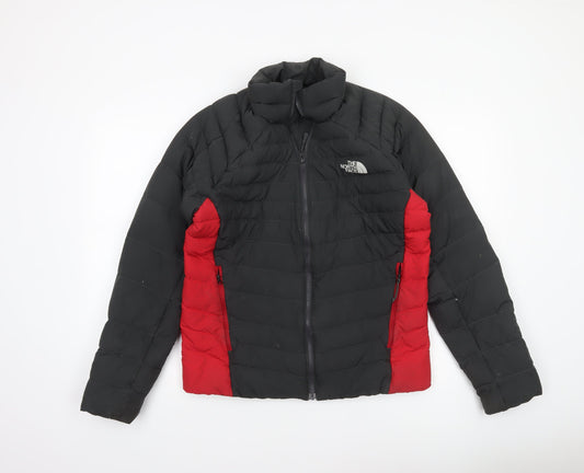 The North Face Men's Black Red Puffer Jacket M Regular Fit