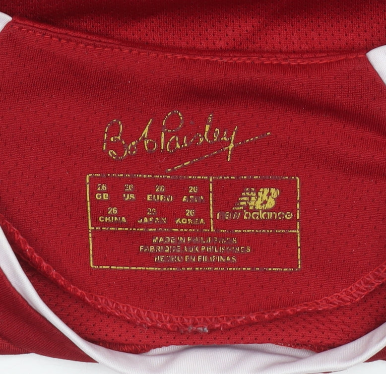 New Balance Boys Red Liverpool FC Short Sleeve Football Jersey T-Shirt Size 26