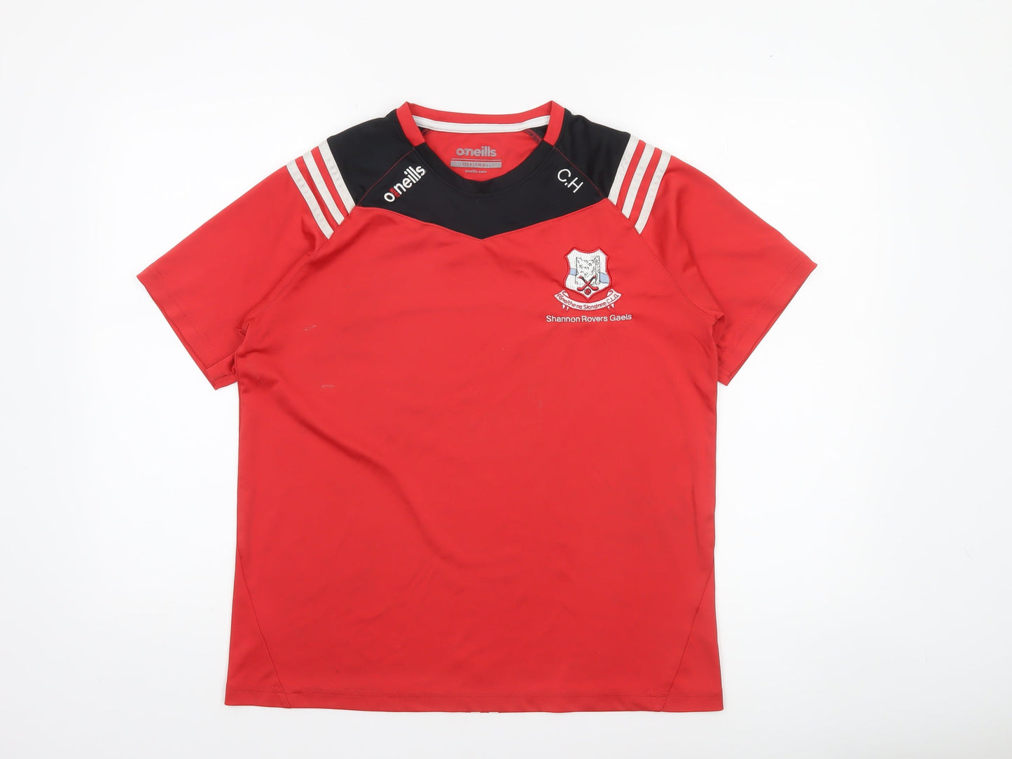 O’Neills Men's Red Shannon Rovers Gaels Jersey T-Shirt Size S
