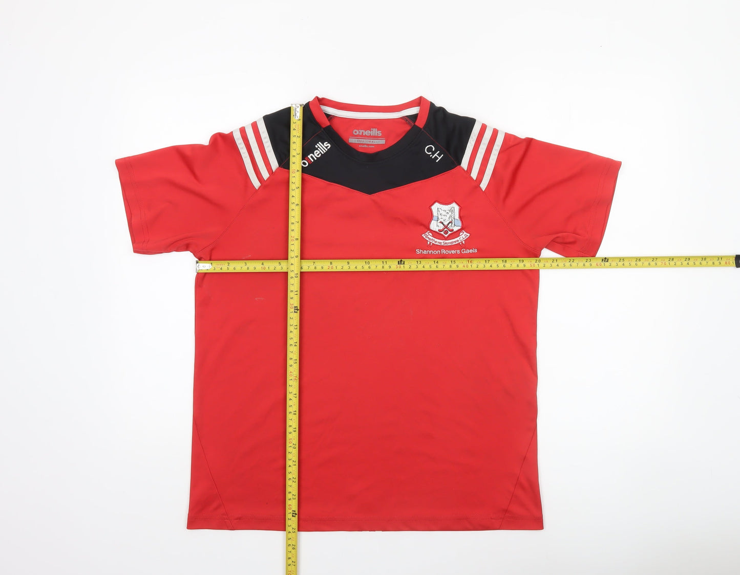 O’Neills Men's Red Shannon Rovers Gaels Jersey T-Shirt Size S